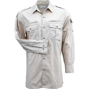 Foxfire Thunder River Gear Mens LS Cotton Safari Travel Shirt, Canvas, Adventure
